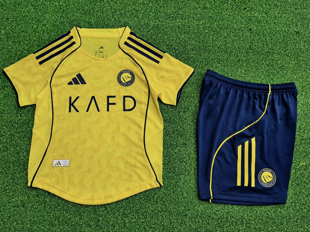 Kids-Al-Nassr 25/26 Home Soccer Jersey(Player)